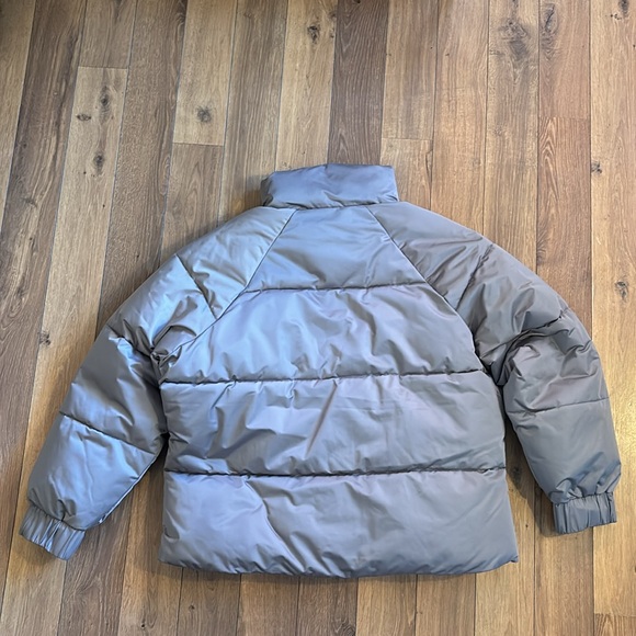 Beige/Tan Abercrombie & Fitch Puffer Jacket - Large - Picture 5 of 6